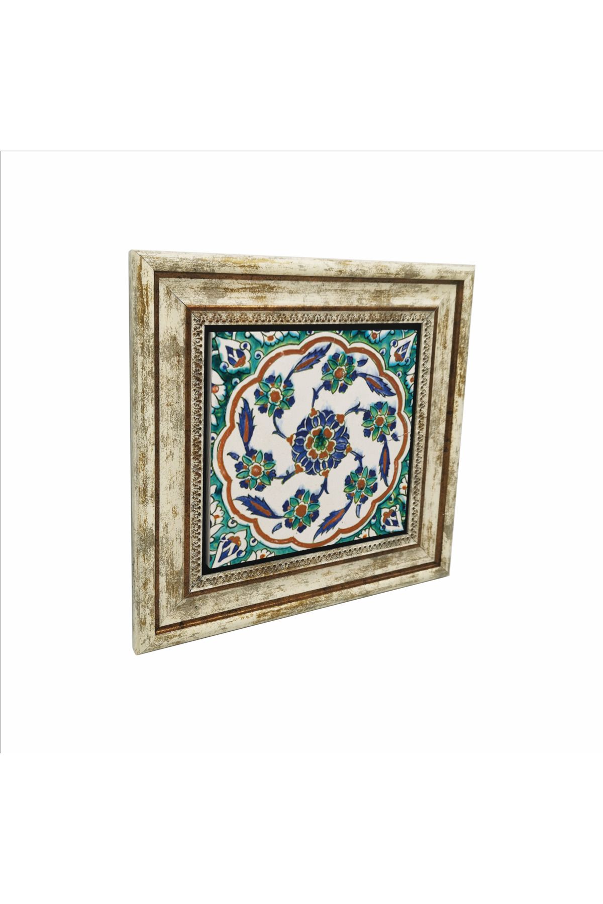 Sadrazam Osmanlı Çini Deseni (Mesih Mehmet Paşa Camii) Baskılı Doğaltaş Tablo (25 X 25 KD-18)