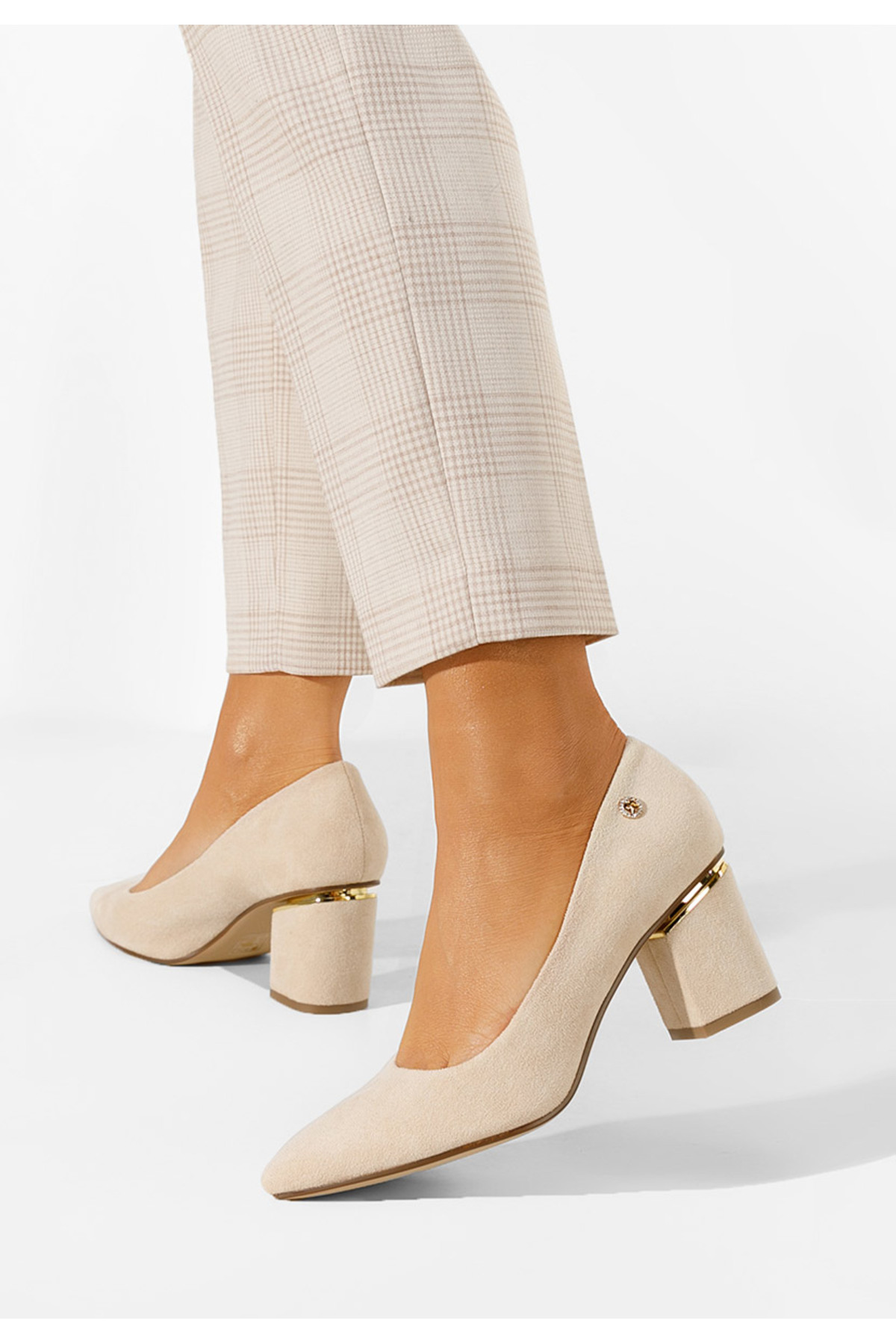 B T Shoes Béžové elegantní lodičky Nelia V2