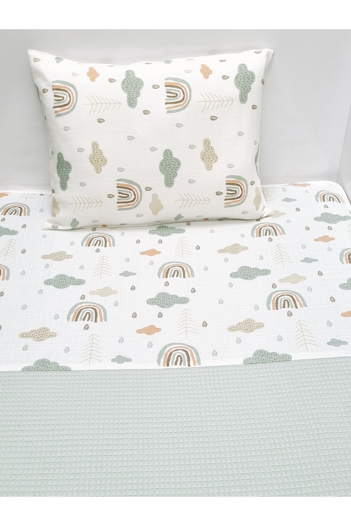 Yada Baby Müslin Waffle Pike Takımı Ve Yastık Kılıfı (80 X 120 CM) fotoğrafı 2 (önizleme)