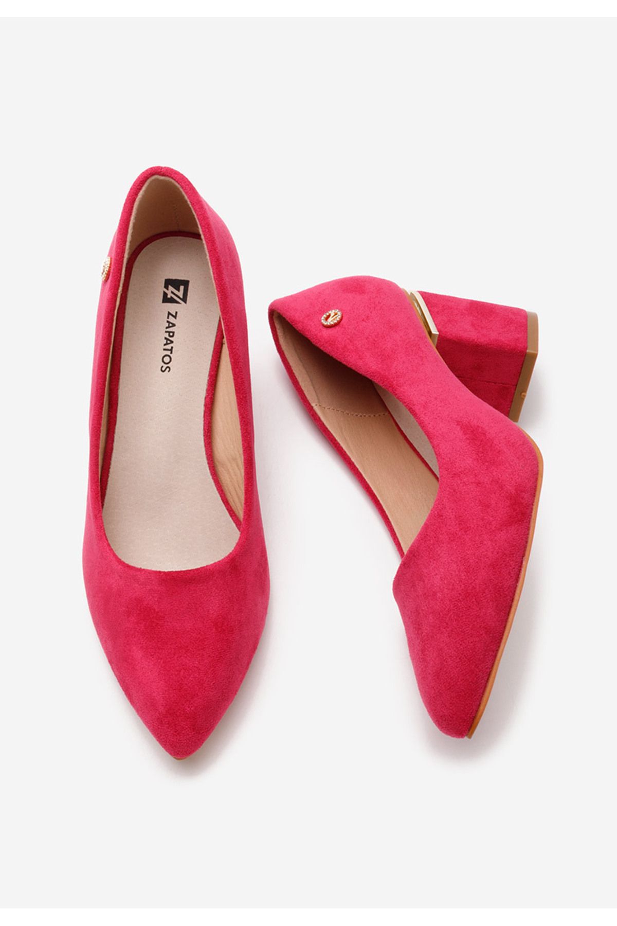B T Shoes-Nelia V2 B Fuchsia Elegant Chunky Heel Shoes 6
