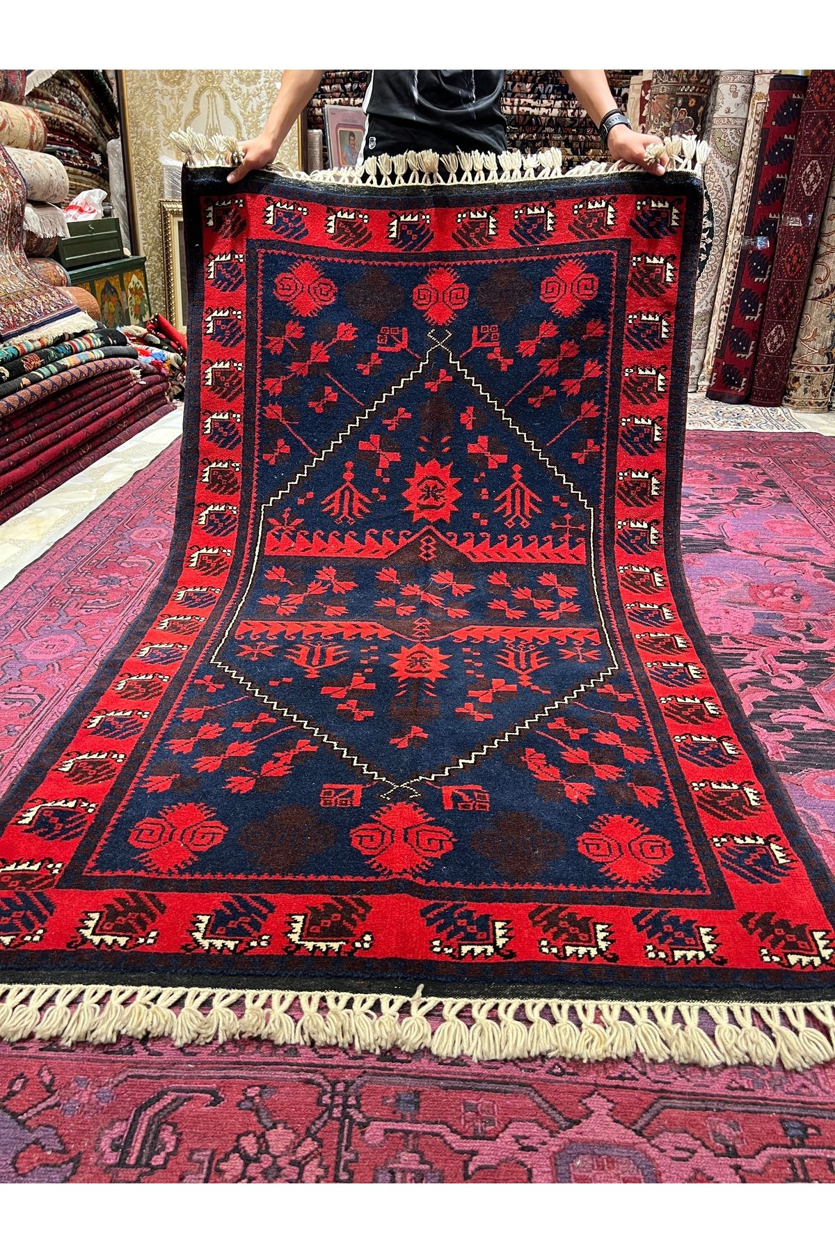 RD RAMAZAN DAĞ EL HALI SANATI El Dokuma Yağcıbedir Halısıdır KökBoya Ebat 204x120