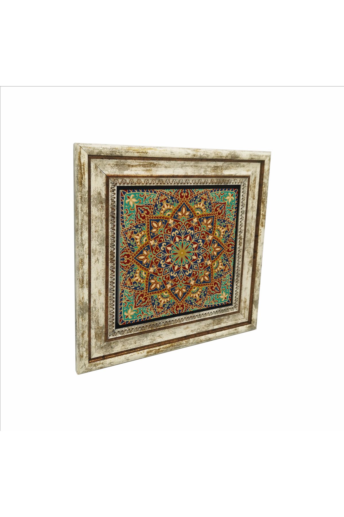 Sadrazam İran Deseni Baskılı Doğaltaş Tablo (25 X 25 KD-19)