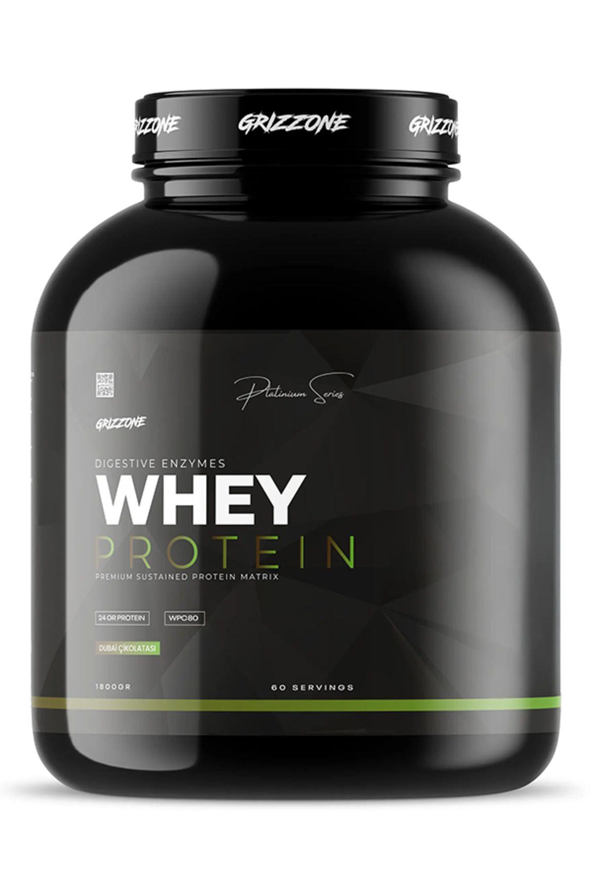 Grızzy Whey Proteın Pro Wpc80 1800 gr 60 Servıs ( Dubai Çikolatası )
