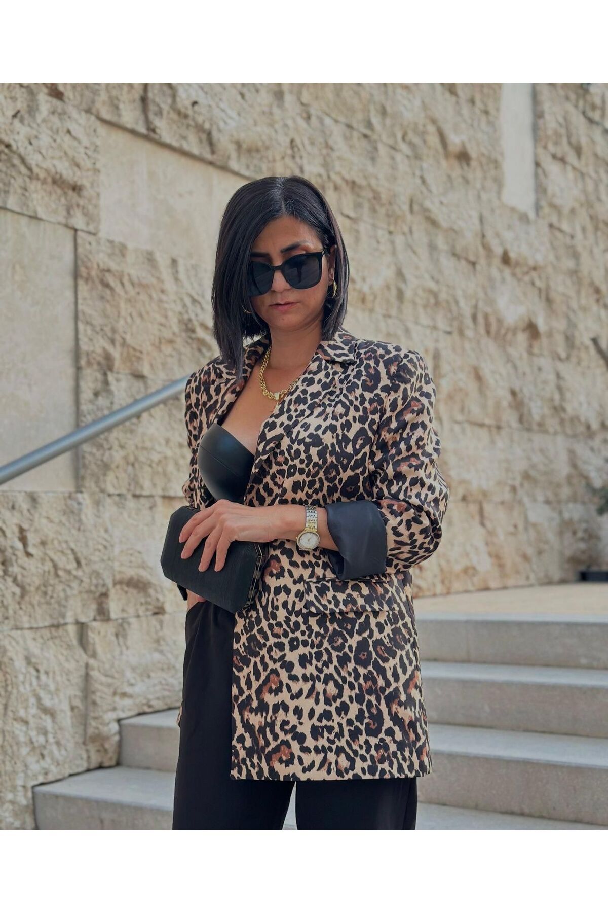 miss kloş LEOPAR BLAZER CEKET