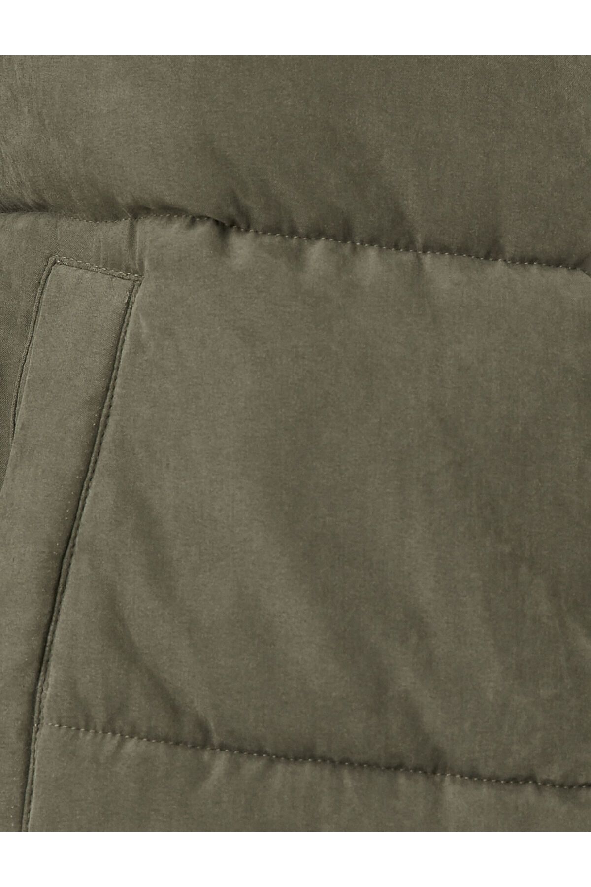 Koton-Puffer Jacket with Double Pockets and Zippered Plush Collar Detail 6
