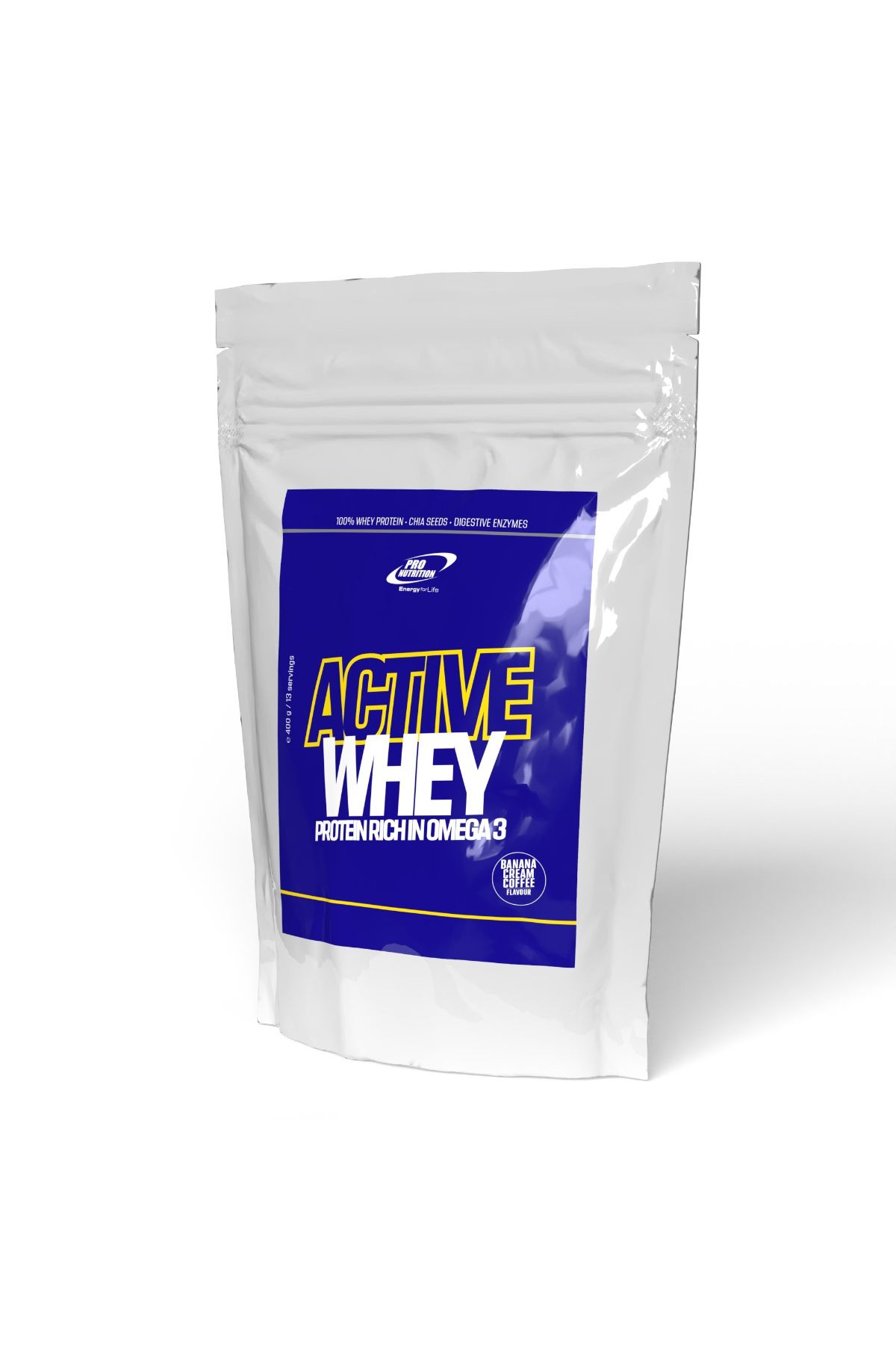 Pro Nutrition Proteine ​​din Zer, Cu Complex Enximatic, Active Whey Banana Cream Coffee 400g - One Size
