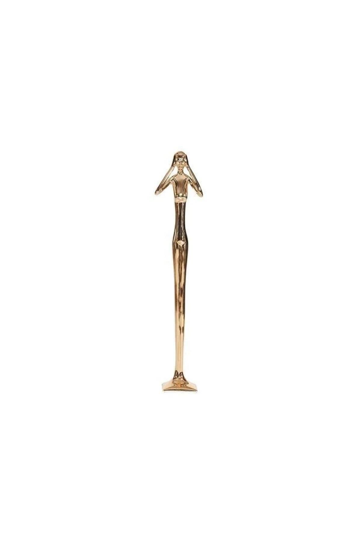 LAMEDORE Uzun Biblo (Duymadım) Gold 14x10x73 Cm