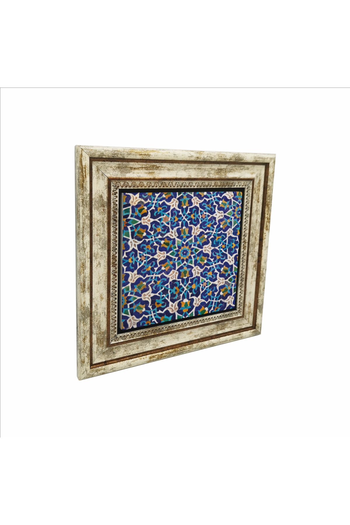 Sadrazam Cuma Camii Çinisi (İran) Baskılı Doğaltaş Tablo (25 X 25 KD-16)