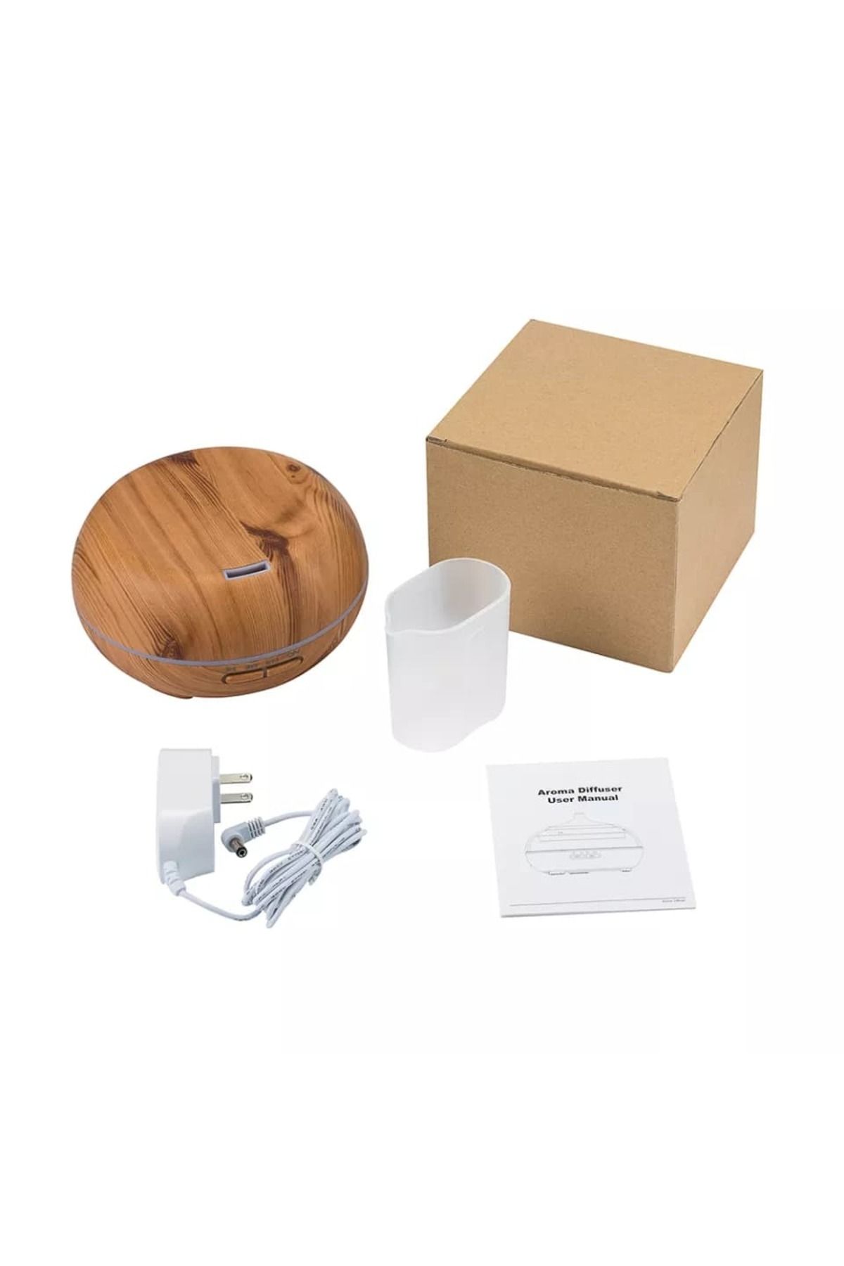 MACVI-Macvi® Aromatherapy Diffuser 550 ml, Beige, with 7-color LED and humidifier function 2