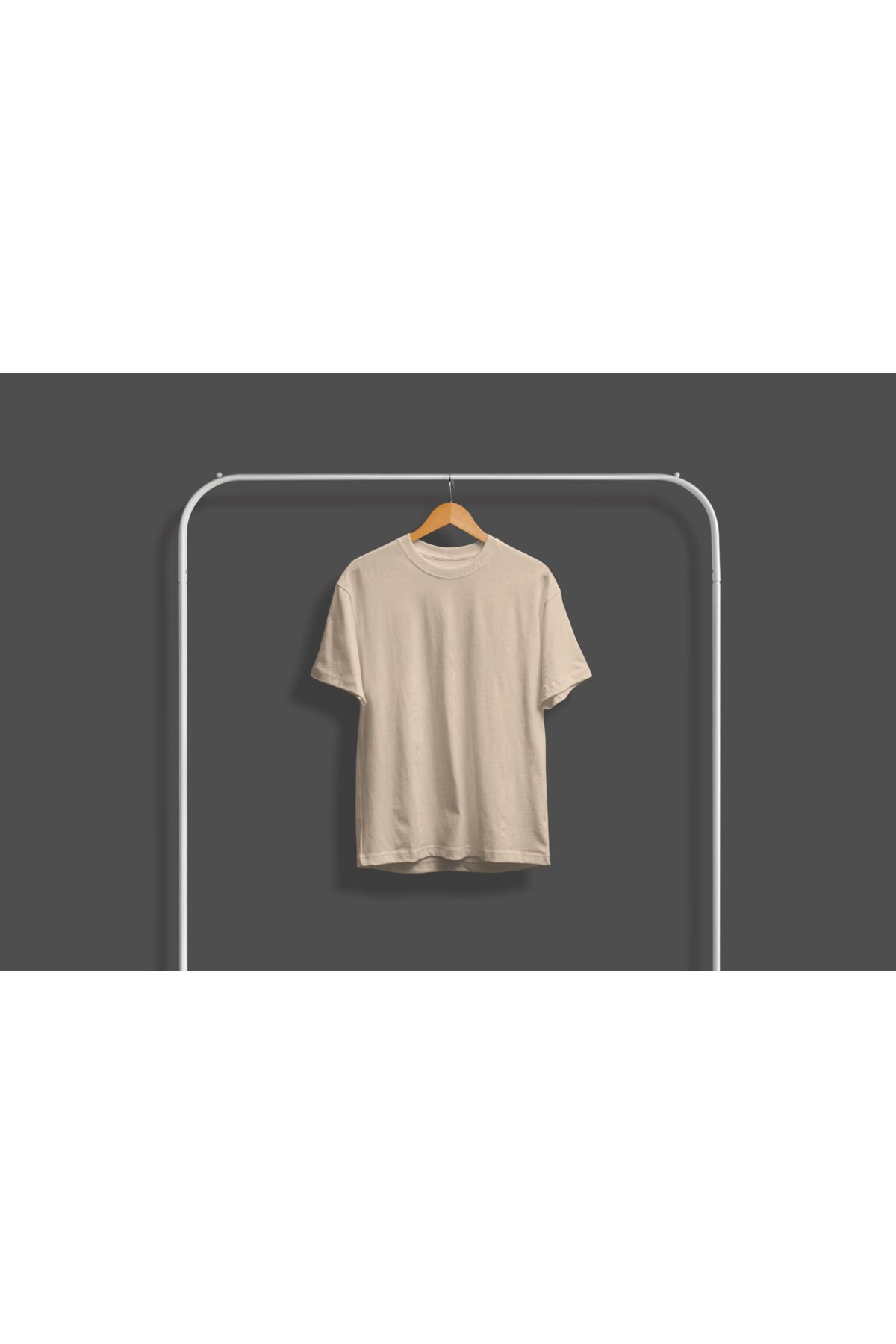 Elnim Erkek Bisiklet Yaka Pamuklu Oversize Tshirt