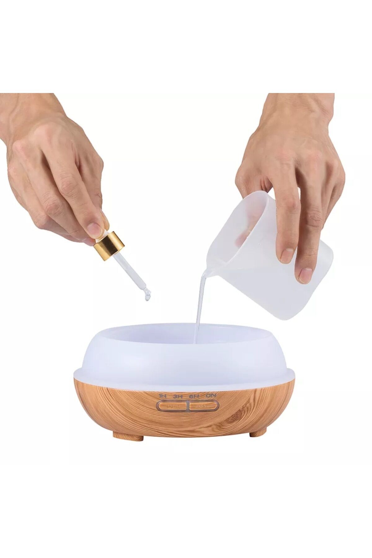 MACVI-Macvi® Aromatherapy Diffuser 550 ml, Beige, with 7-color LED and humidifier function 4