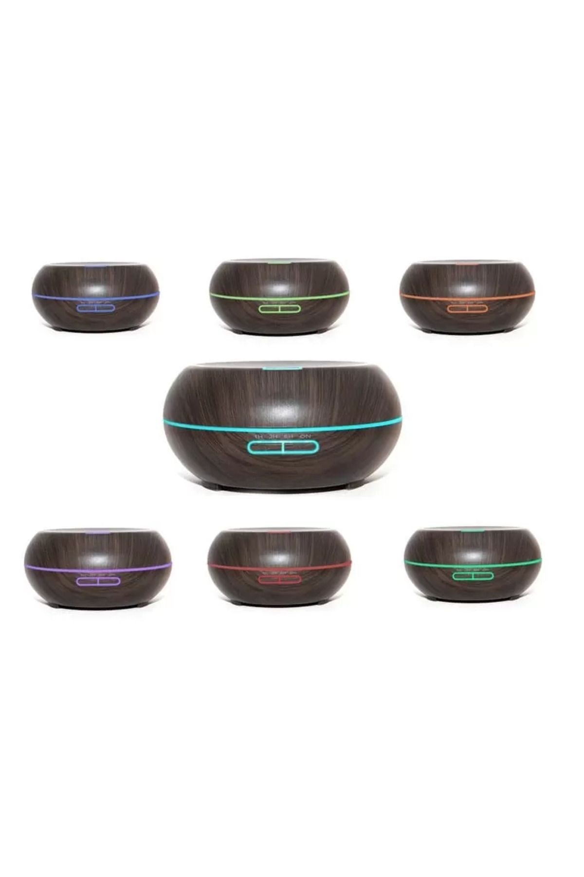 MACVI-Macvi® Aromatherapy Diffuser 550 ml, Brown, with 7-color LED and humidifier function 4