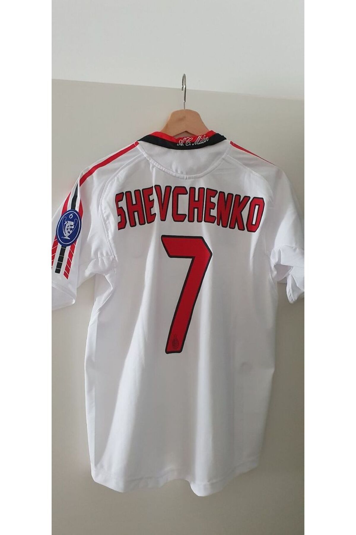 kombinezyum 2003-04 İsimsiz AC Milan Away Shirt OPEL #7 SHEVCENKO Yetişkin Forması