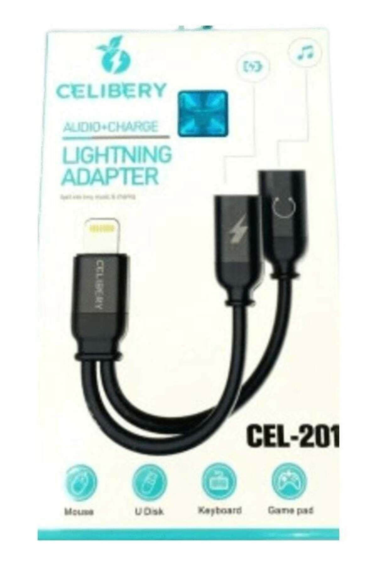 celibery-2 In 1 Adapter iPhone With Charger Port And Headphone Port Lightning 1