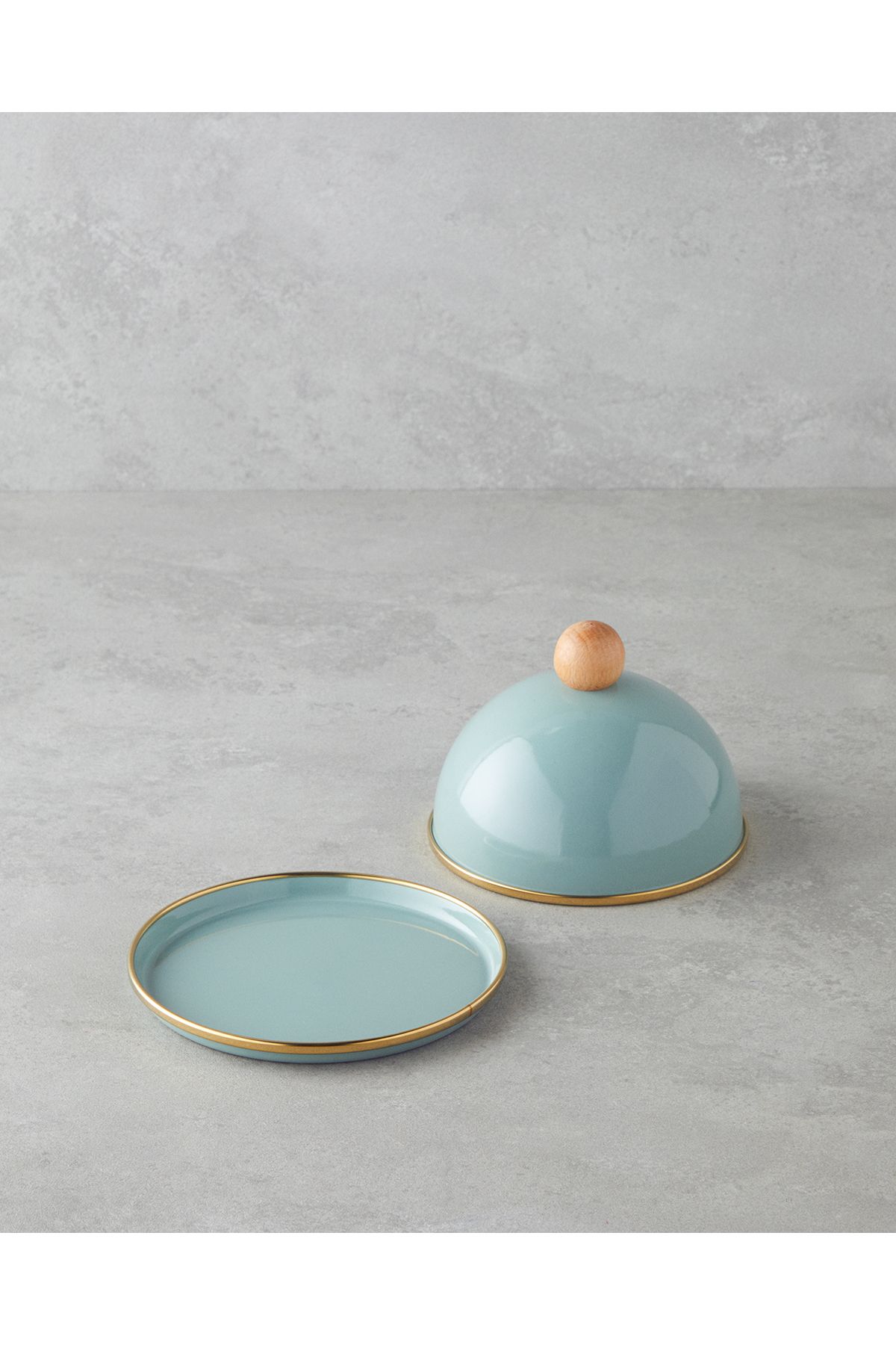 English Home-Μικρό Σμάλτο Παρουσιαστής με Καπάκι 14 cm Πράσινο 2