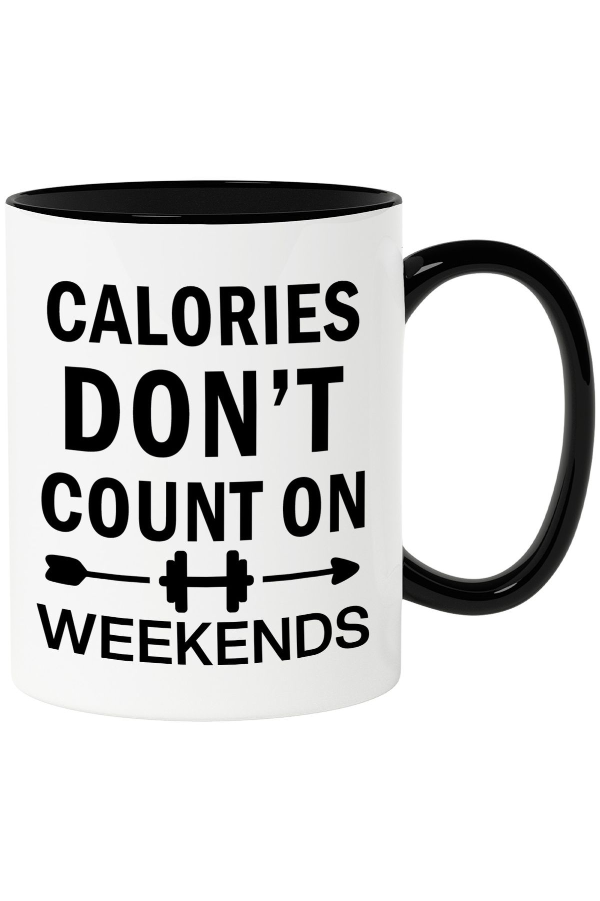 StoryGift Romania-Mug with the message "Calories don't count on weekends" - calories don't count, With ,STG 1