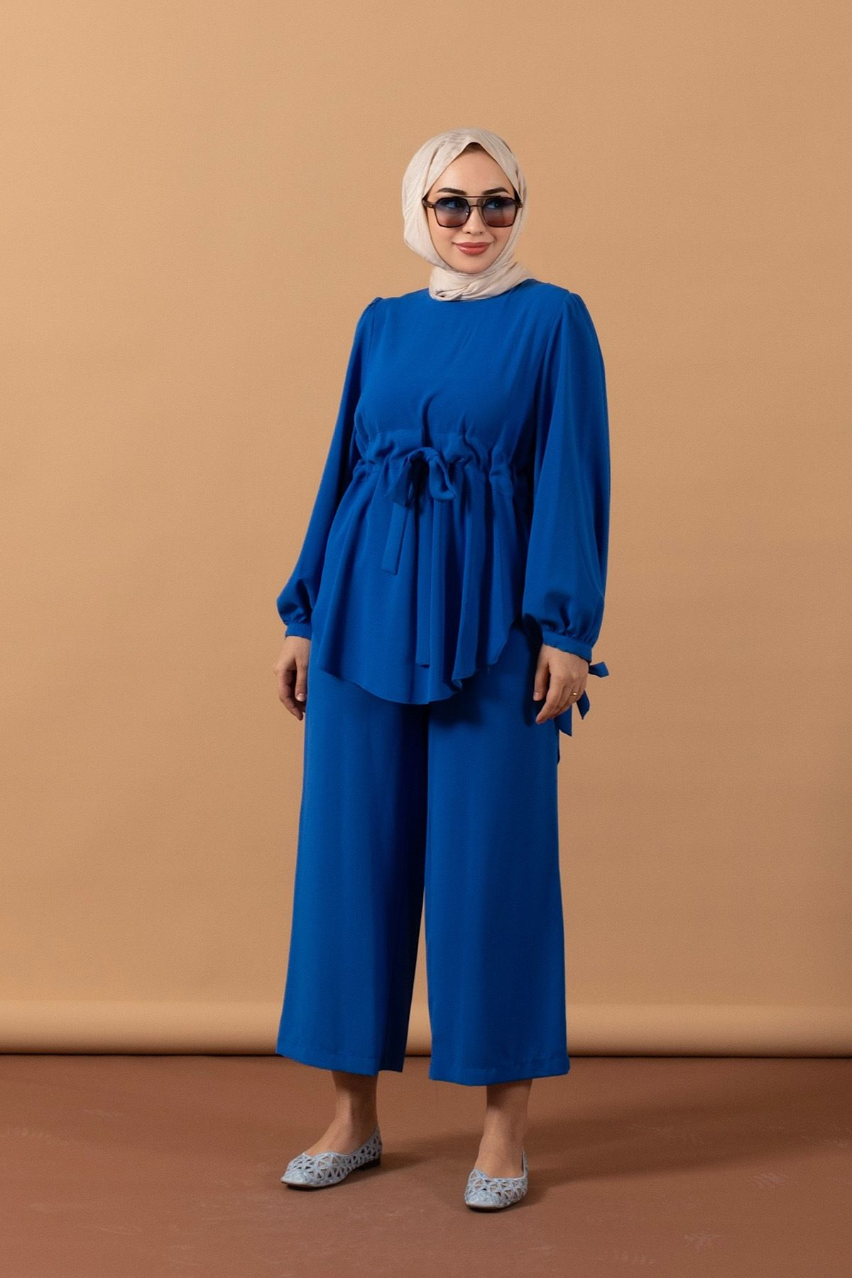 Stilife Belden Kemerli Linda Takım Saks
