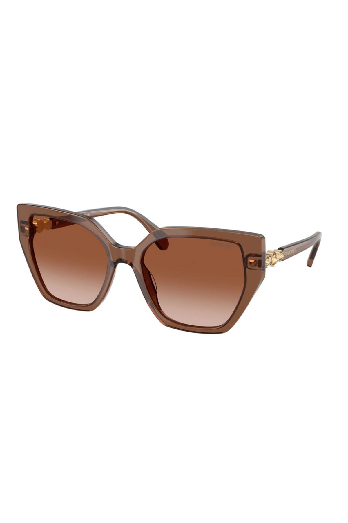 Swarovski Ochelari De Soare Pentru Femei Swarovski Sk6016 106713 56, Plastic, Maro, 56 Mm Femeie - One Size