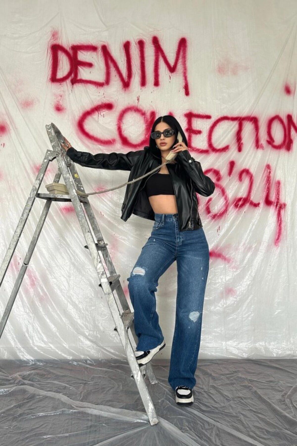 Eserden Mavi Yırtık Jeans Pantolon