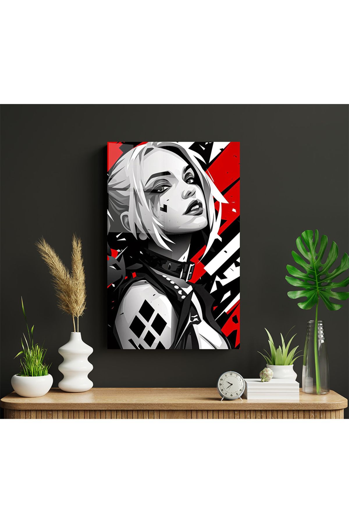 Ayabak Metal Poster Harley Quinn - Dekoratif - Hediyelik Çerçevesiz Tablo