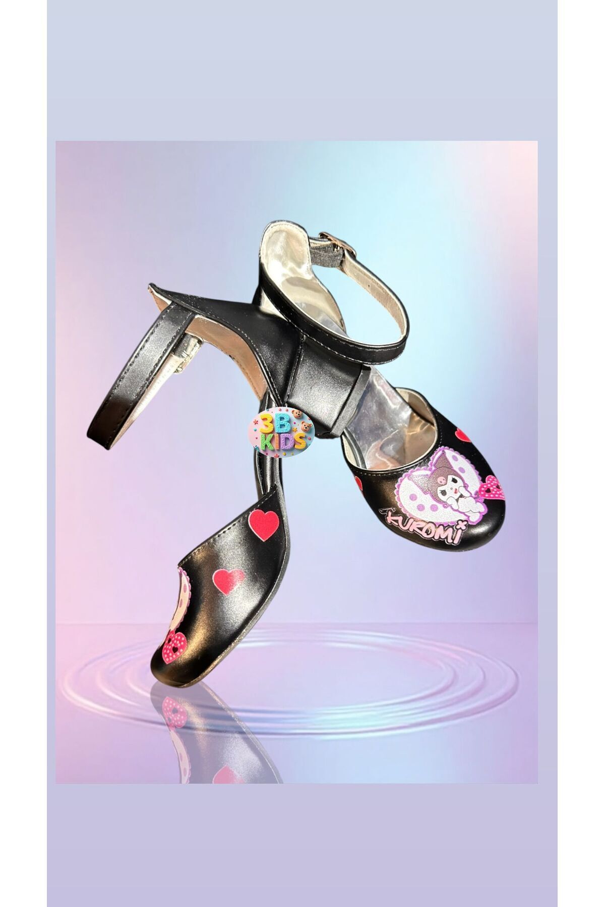 3b kids-Kuromi Light up Dress Costume Kuromi Hair Kuromi Gloves Kuromi Black Heels Shoes Set 4
