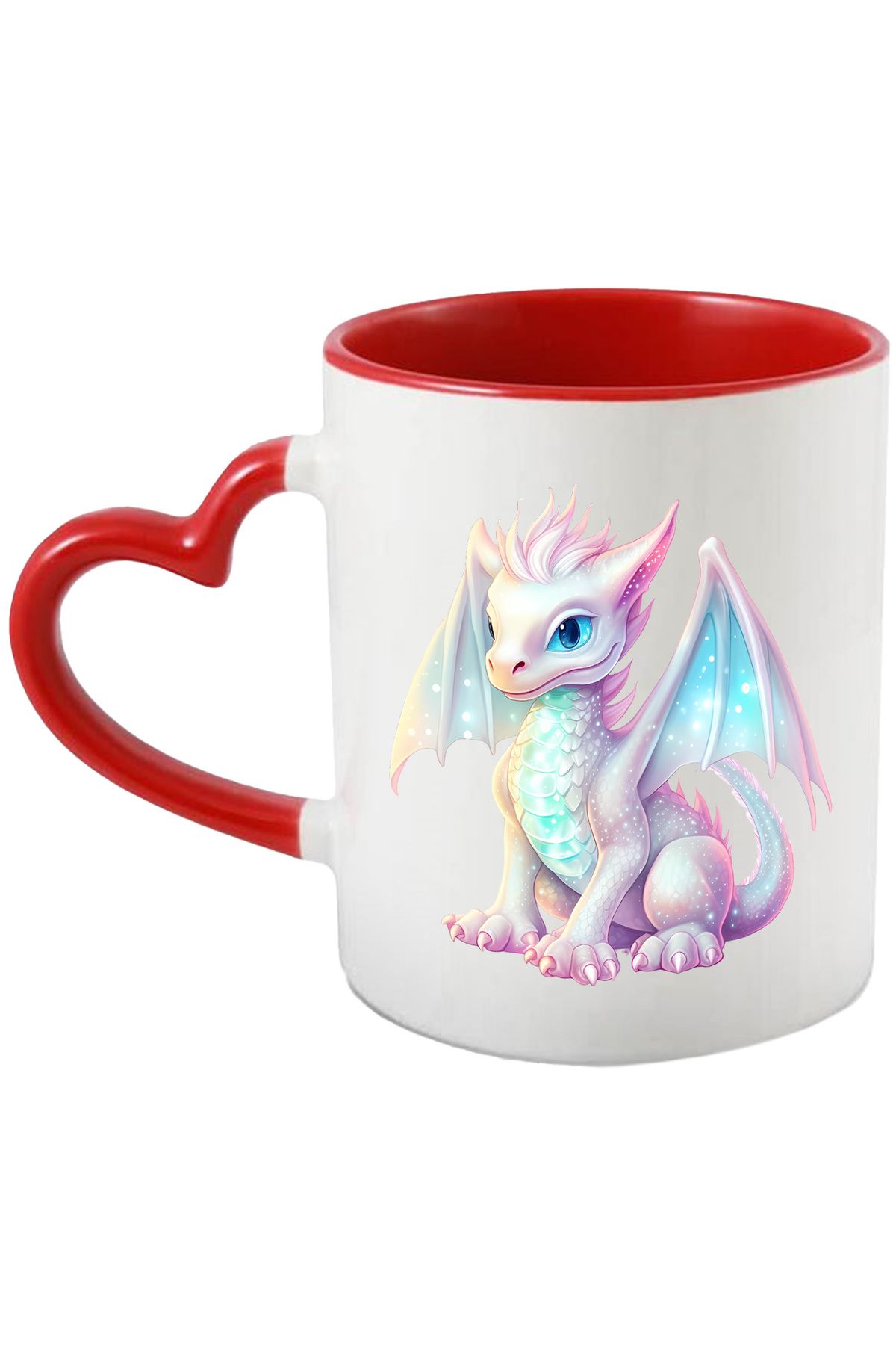 StoryGift Romania Cana Cu Un Dragon Care Straluceste | Ilustratie | Culori Deschise | Vesel | Pent, Cu ,stg - One Size