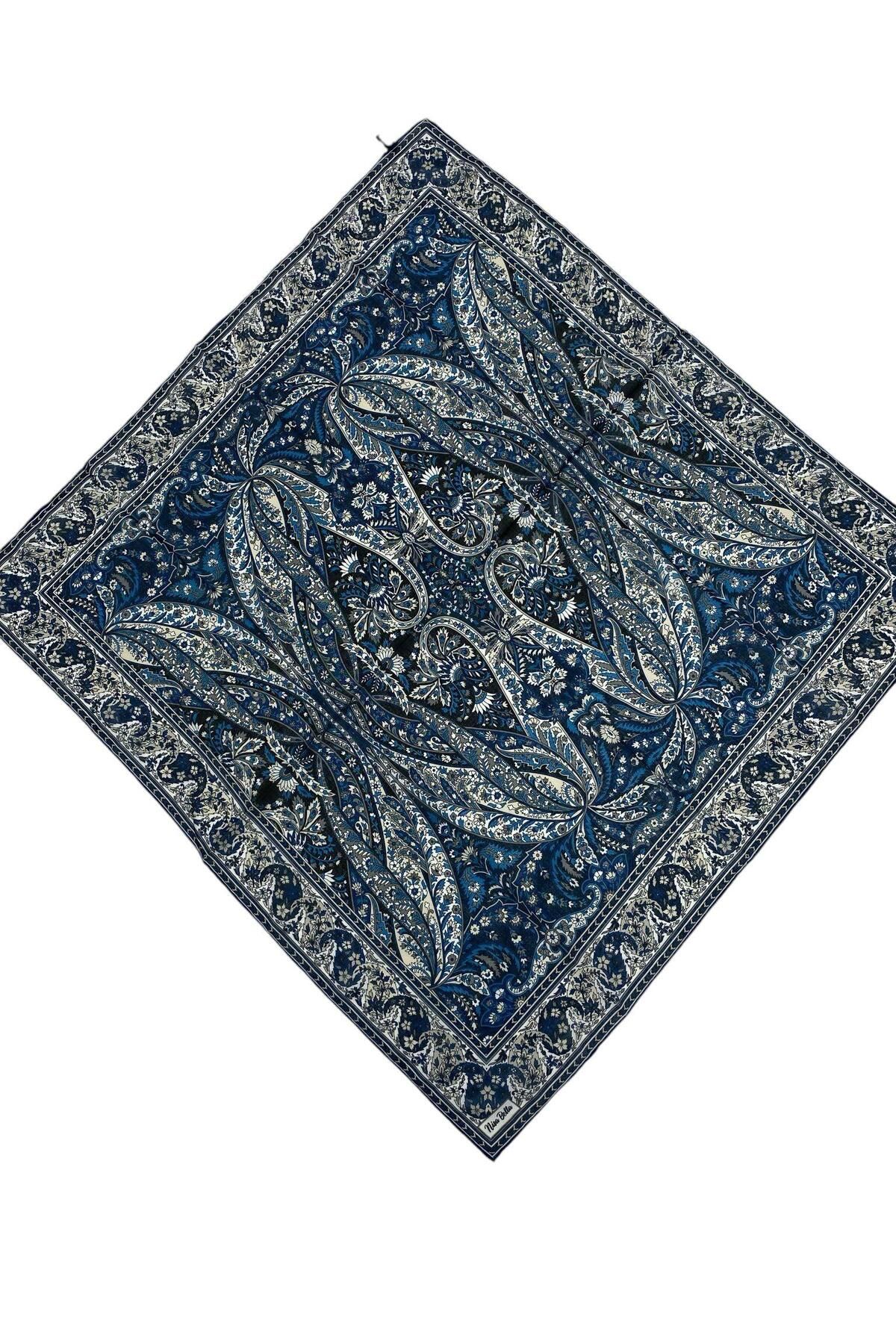 NİSA İPEK RETRO SOFT EŞARP PETROL (SR8)