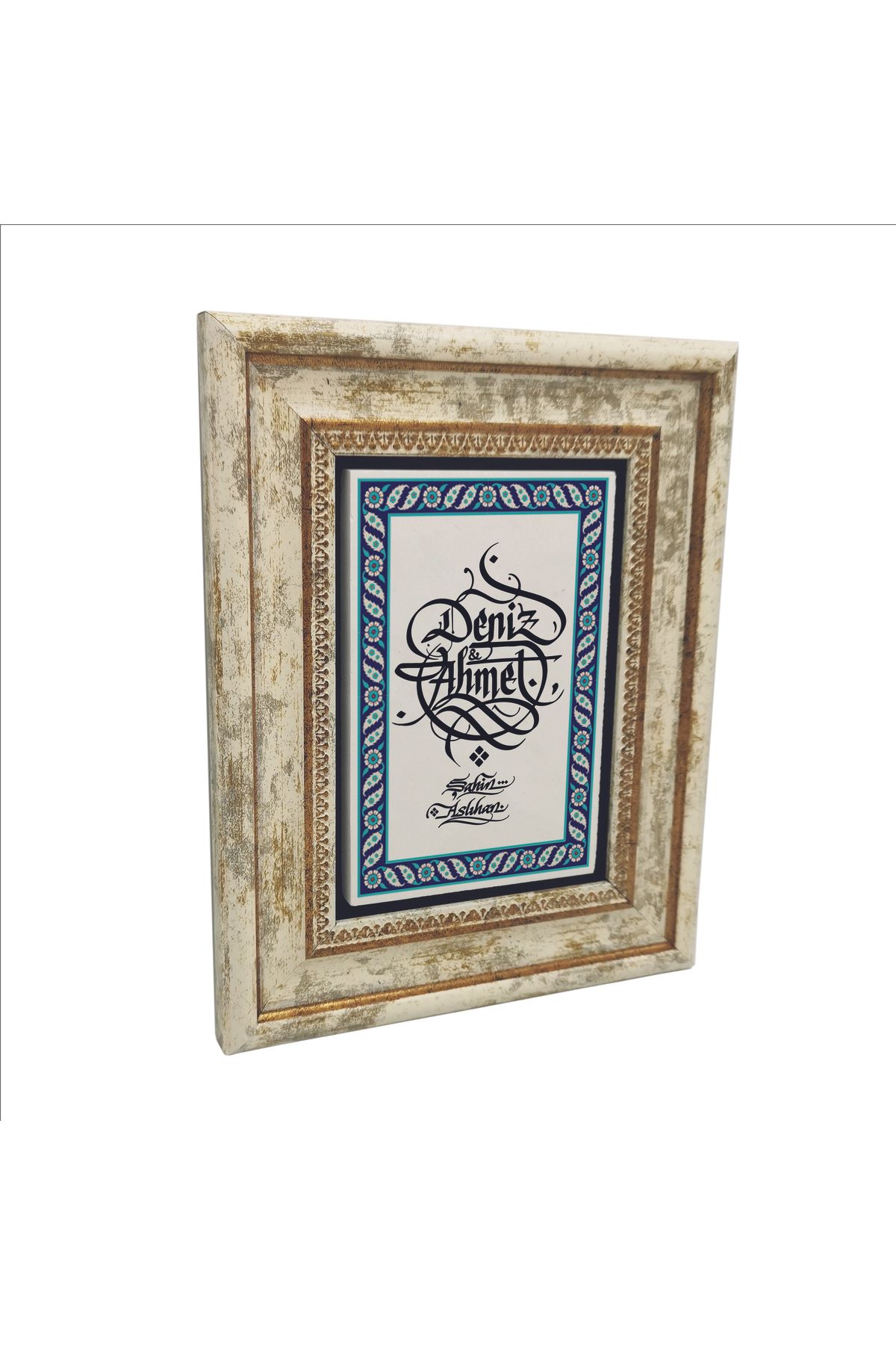 Sadrazam Hat Sanatı İle İsim Yazılı Doğaltaş Tablo (20 X 25 KDKD-12)