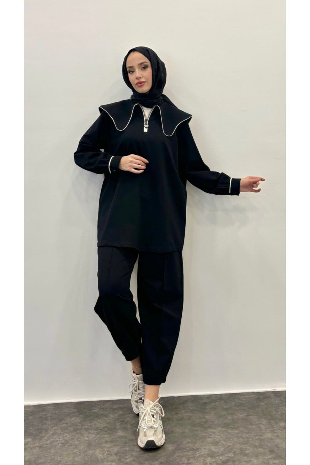 Suede Style 5195 - 2 İplik Poplin Ara Biyeli Kadın Takım