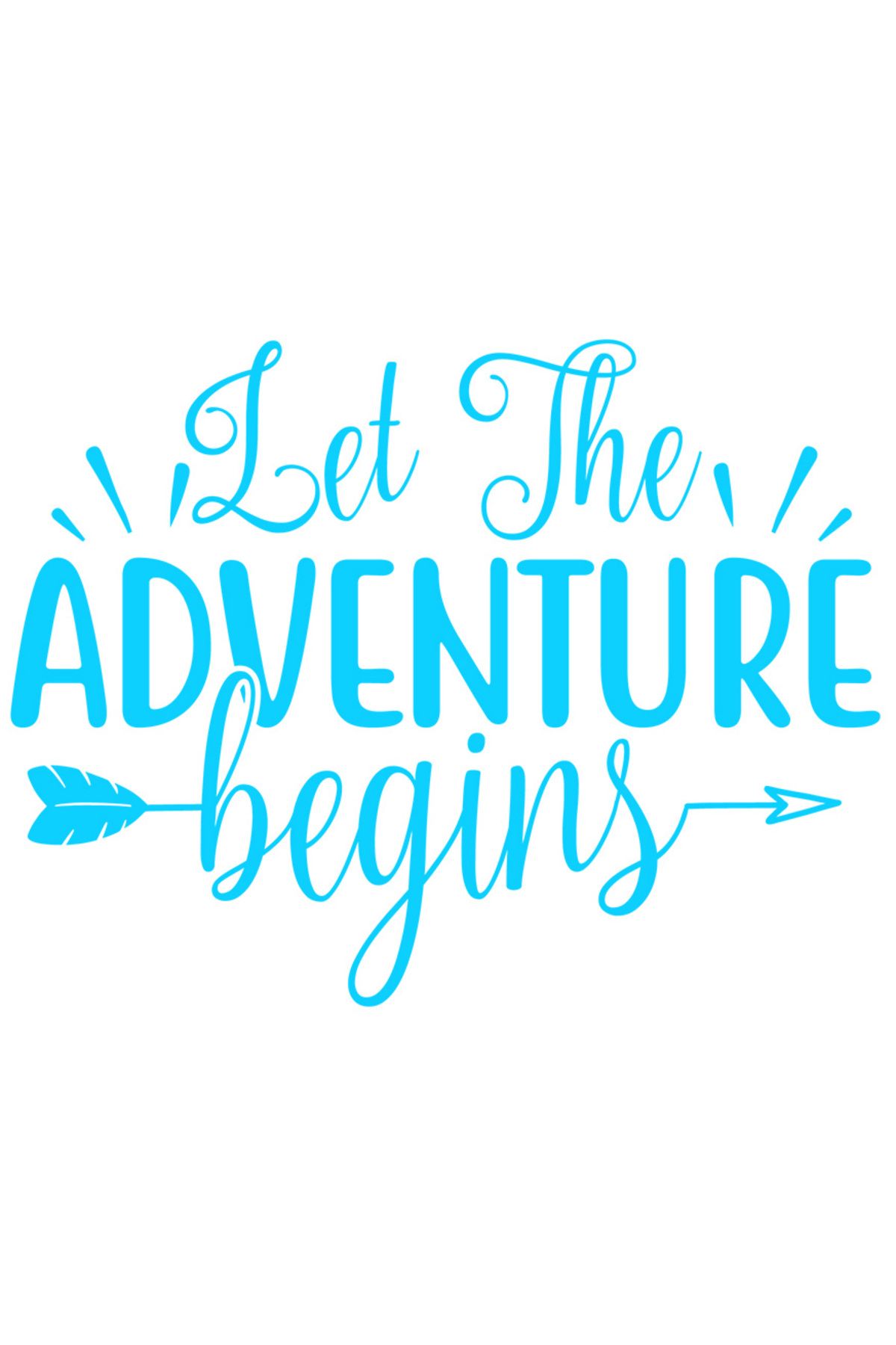 StoryGift Romania Sticker Autocolant 70cm Exterior Pentru Cei Aventurosi Cu Mesajul "let The Adventure Begins" - - One Size
