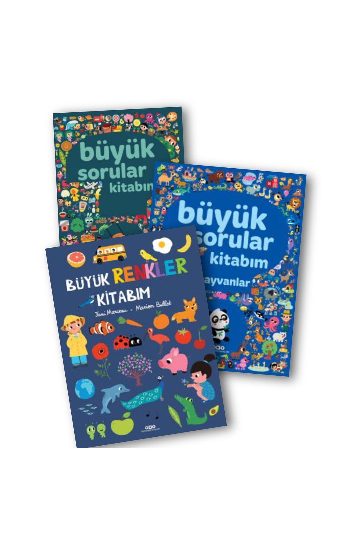 Yapı Kredi Yayınları Büyük Sorular Kitabım - Büyük Sorular Kitabım Hayvanlar - Büyük Renkler Kitabım 3 lü Set