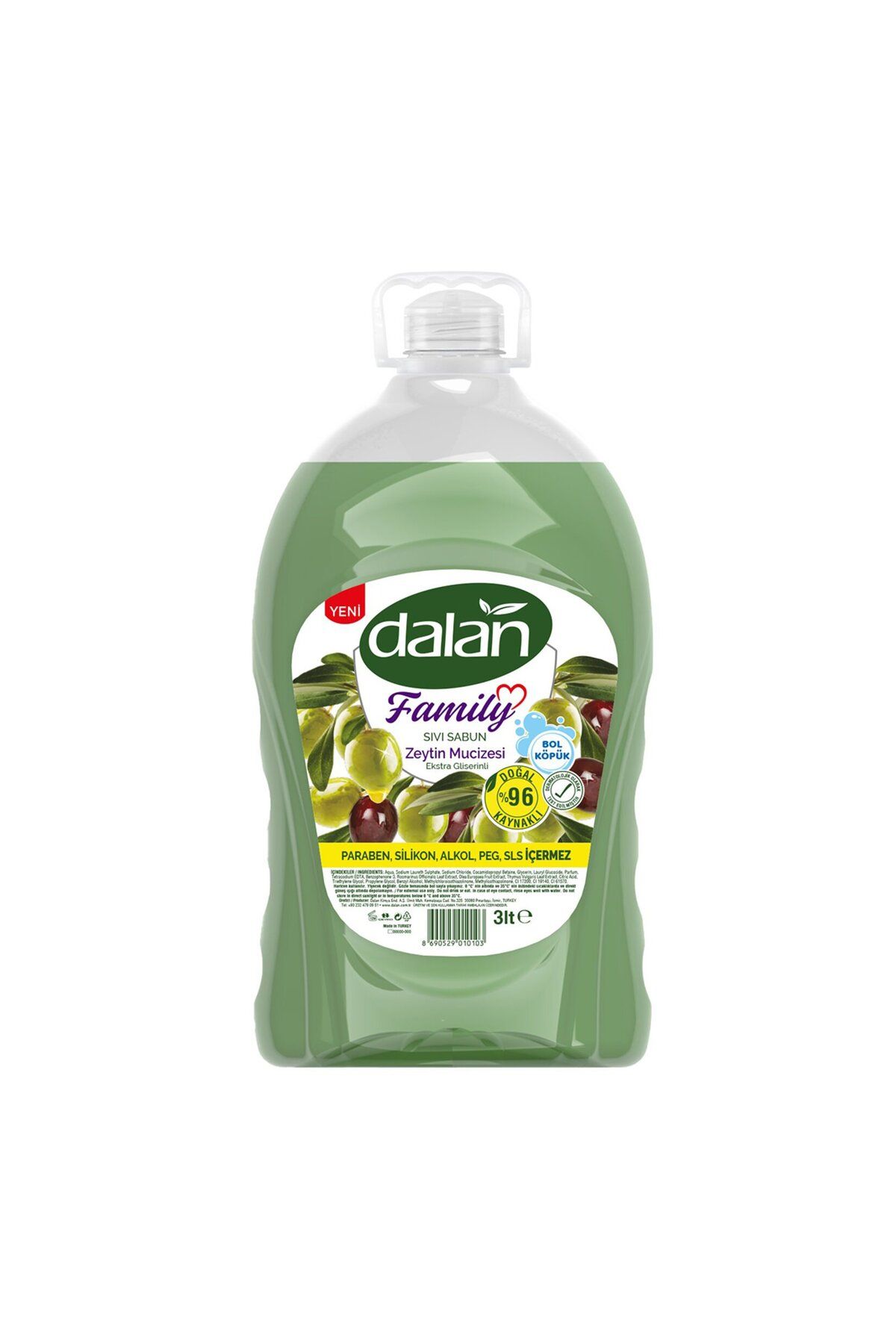 Dalan Family Sıvı Sabun Zeytin Mucizesi 3 L