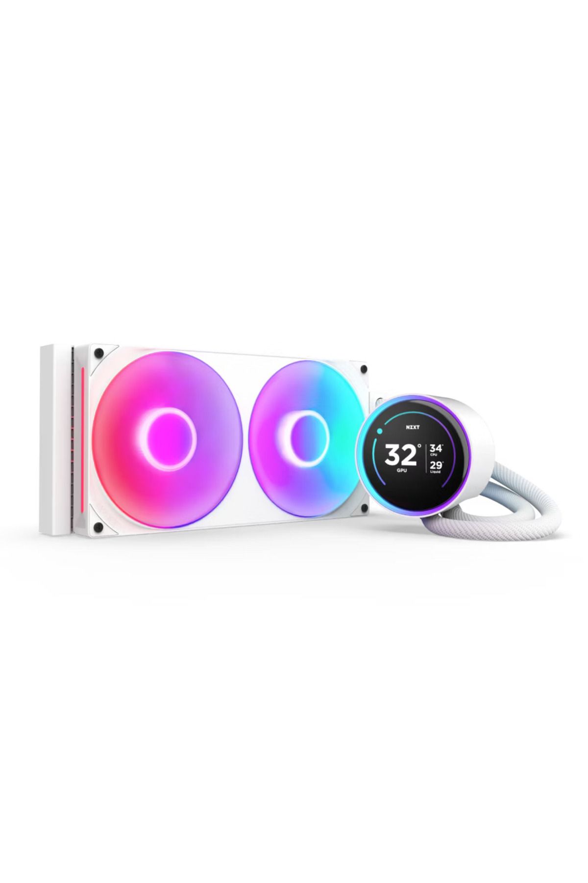 Nzxt Kraken Elite RGB RL-KR28E-W2 IPS LCD Ekranlı 280 mm Beyaz İşlemci Sıvı Soğutucu