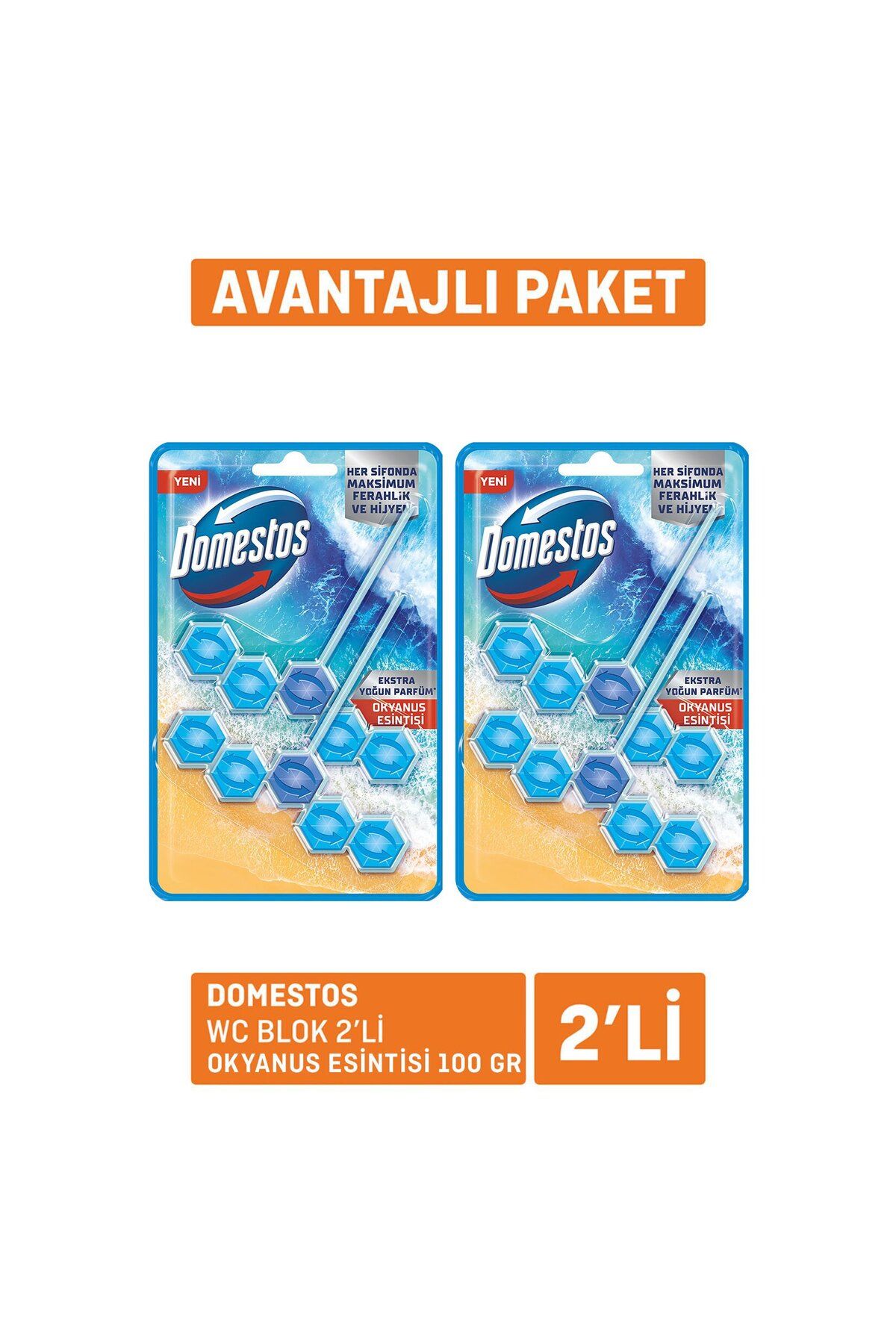 Domestos Wc Blok 2'li Okyanus Ferahlığı 2x50 G