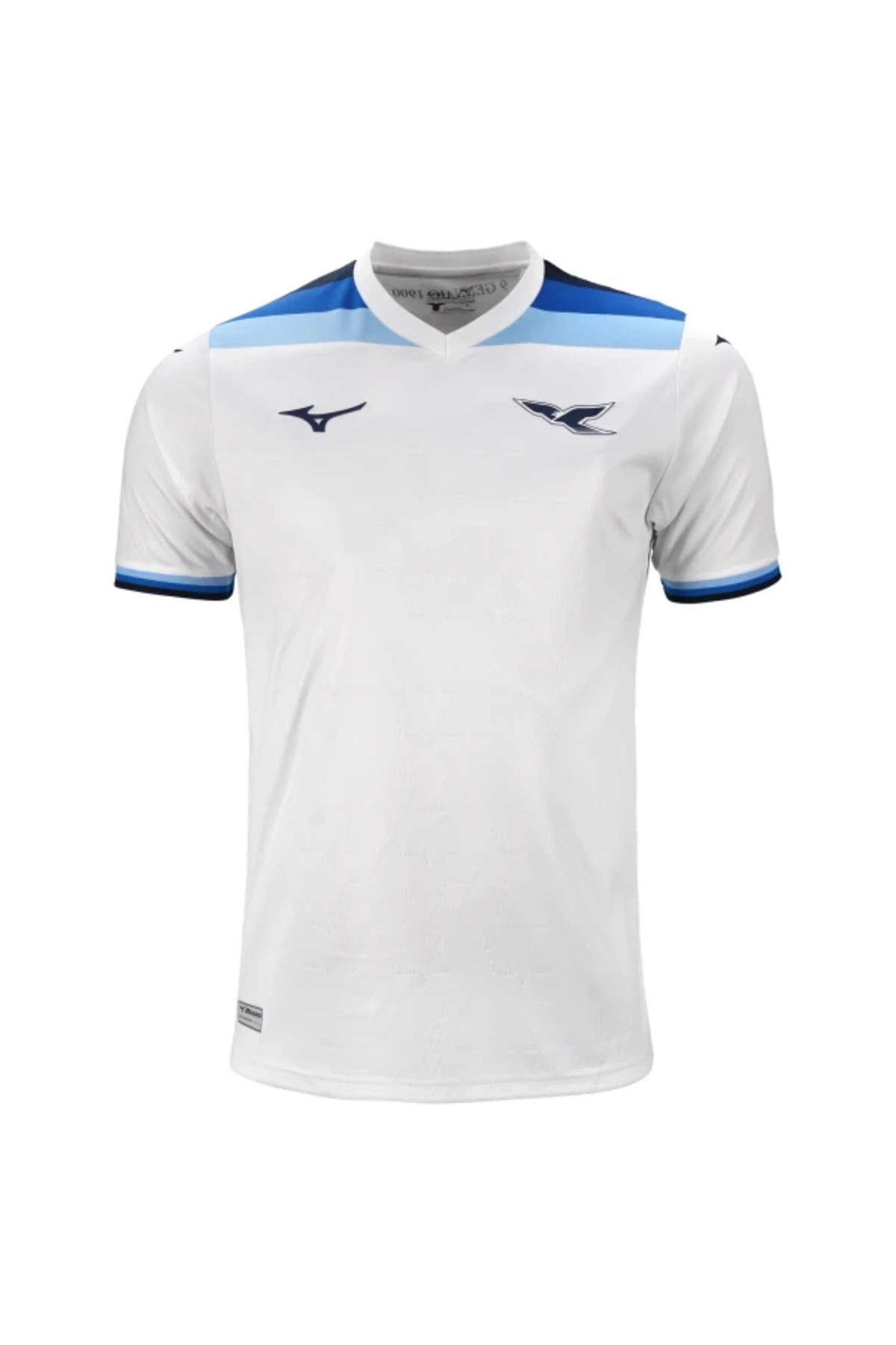 MIZUNO 125. Yıl Lazio Home Jersey Erkek Forma Beyaz / Mavi