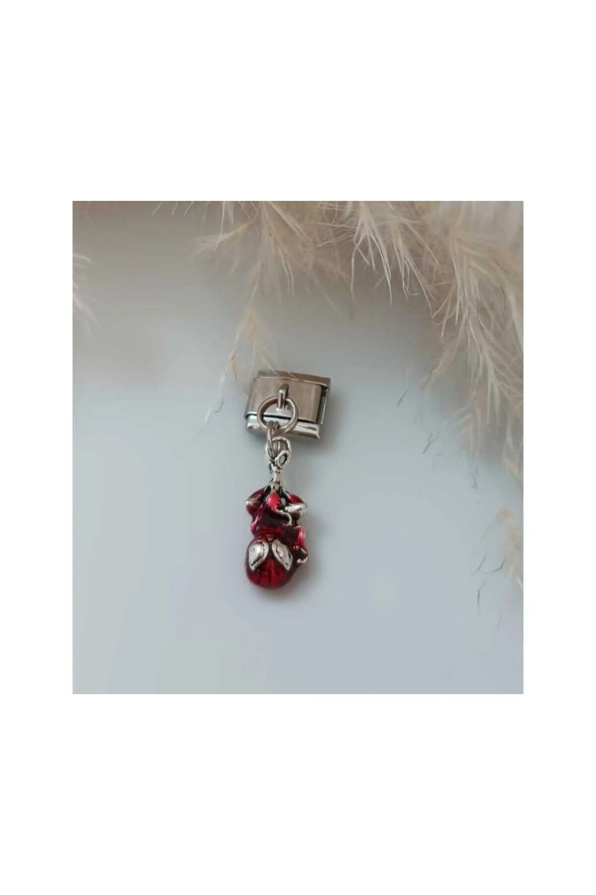 MSBTAKI stainless steel Charm Örümcek Adam – Yüksek Kalite Paslanmaz Çelik Premium Charm Aksesuarı