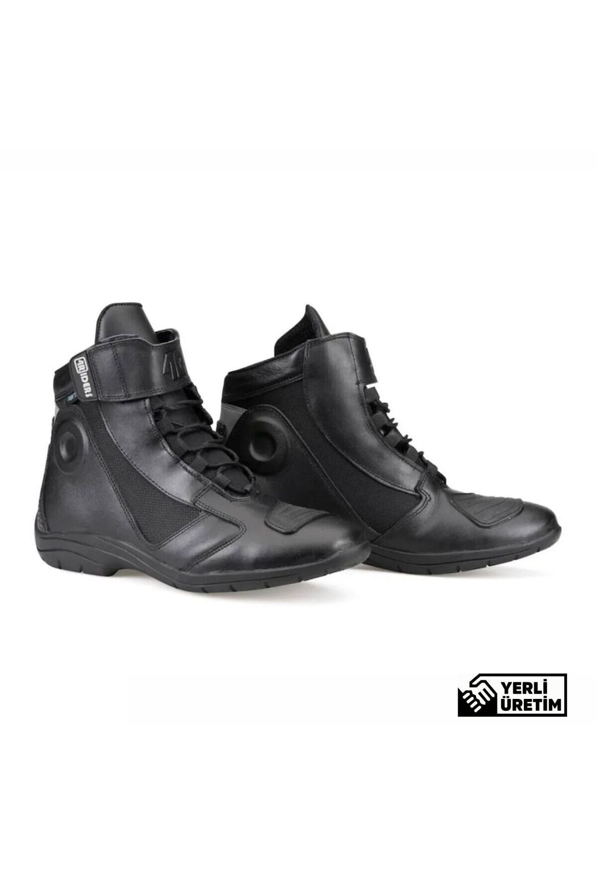 4Riders City Evo Ce Sertifikalı Korumalı Motosiklet Botu Siyah