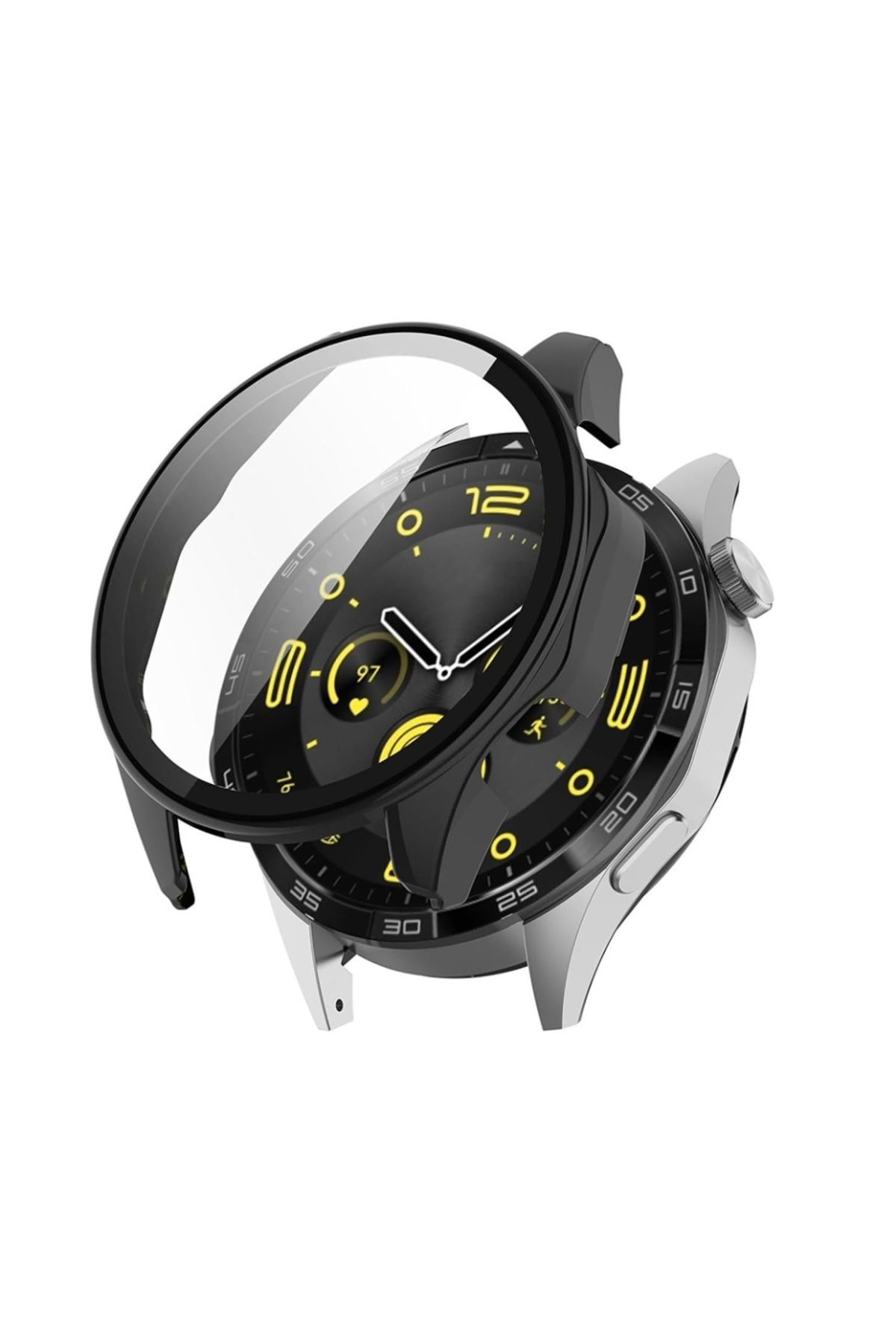 SKYDDAR INNOVATION Carcasă De Protecție Ultra-subțire, Anti-șoc, 360°, Pentru Huawei Watch Gt 4 (46 Mm), Ecran Complet - Neagră - One Size