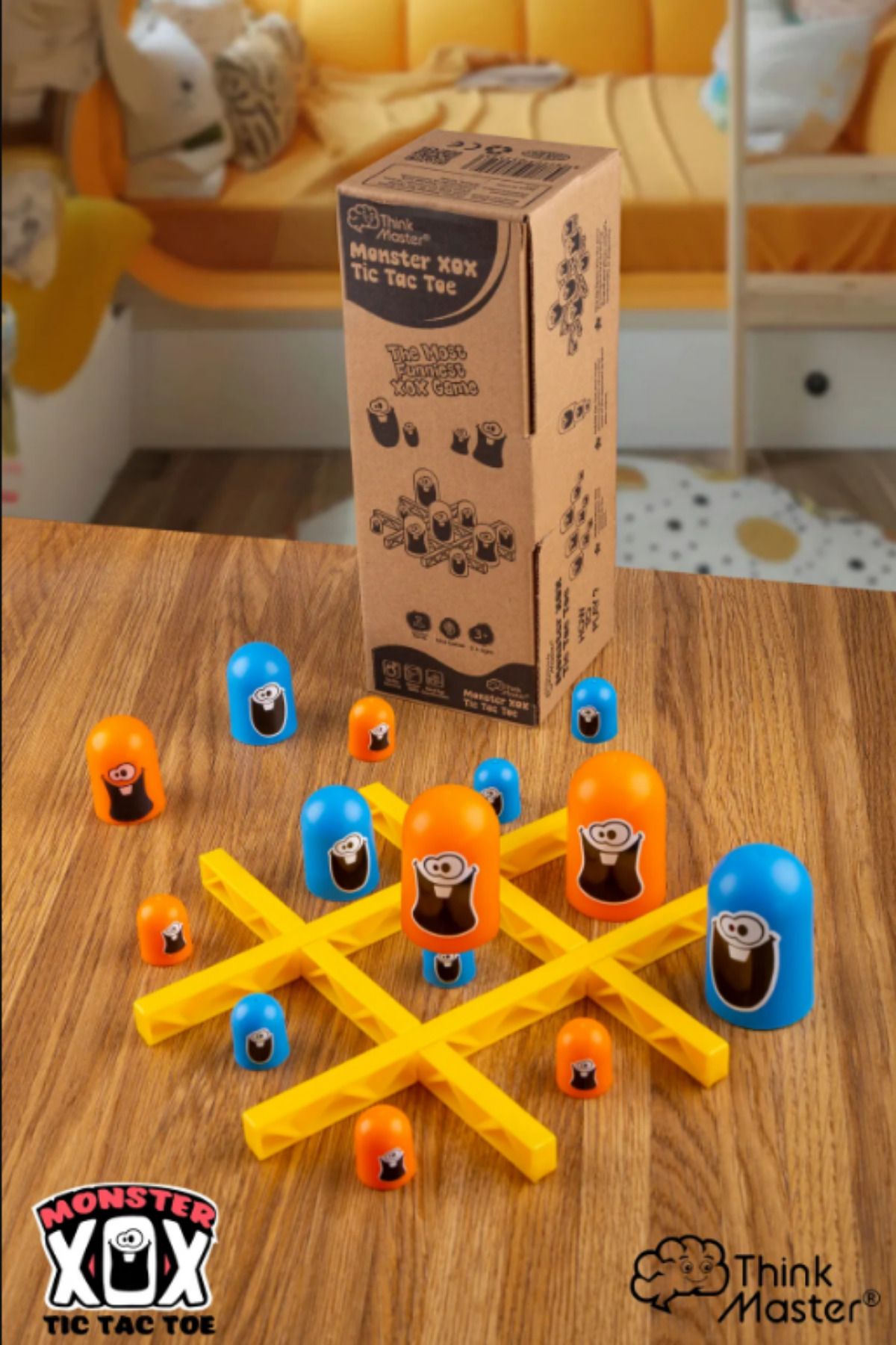 İntelliGames Xox Strateji Zeka Oyunu Monsters Eğitici Kutu Oyunu Gobblers