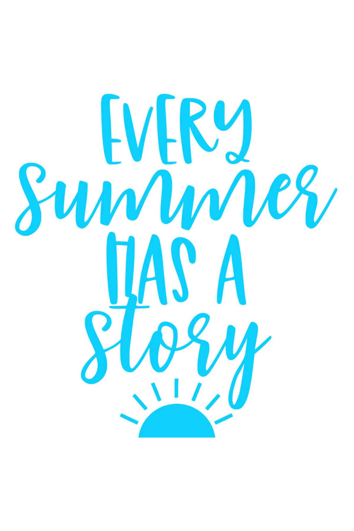 StoryGift Romania Sticker Eticheta 40cm Exterior Cu Mesajul "every Summer Has A Story" - Fiecare Vara Are O Pove - One Size