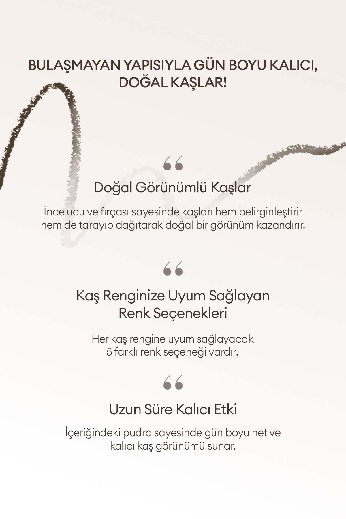 Bulaşmayan Kalıcı Doğal Kaş Kalemi Smudge Proof Wood Brow No.2 (BROWN) — قهوه‌ای 10074 — تصویر 4 از 7
