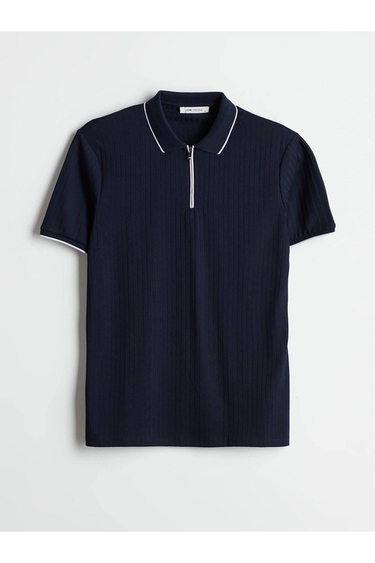 LC Waikiki LCW Vision Lacivert Polo Yaka Çizgili Erkek Tişört
