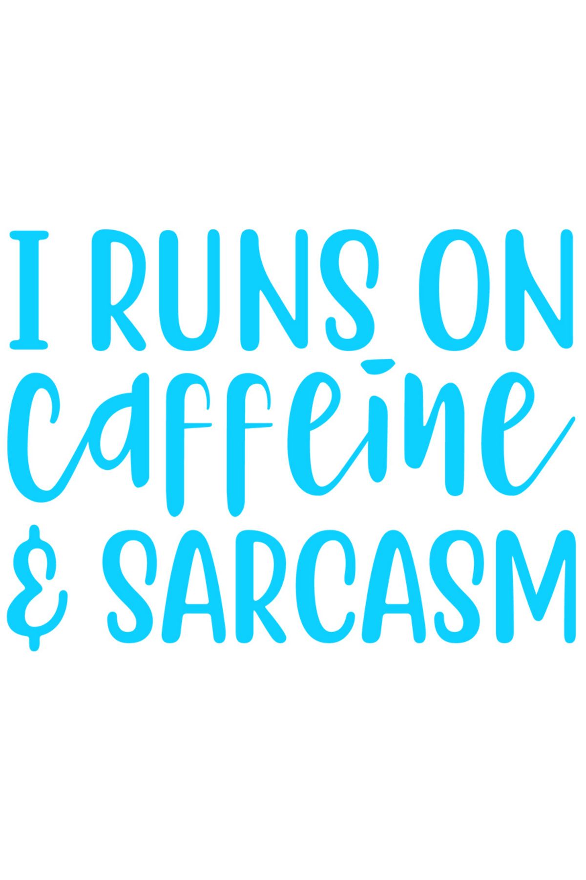 StoryGift Romania Sticker Eticheta 40cm Exterior Cu Mesajul "eu "functionez" Cu Sarcasm Si Cafeina" - Cafea , Vi - One Size