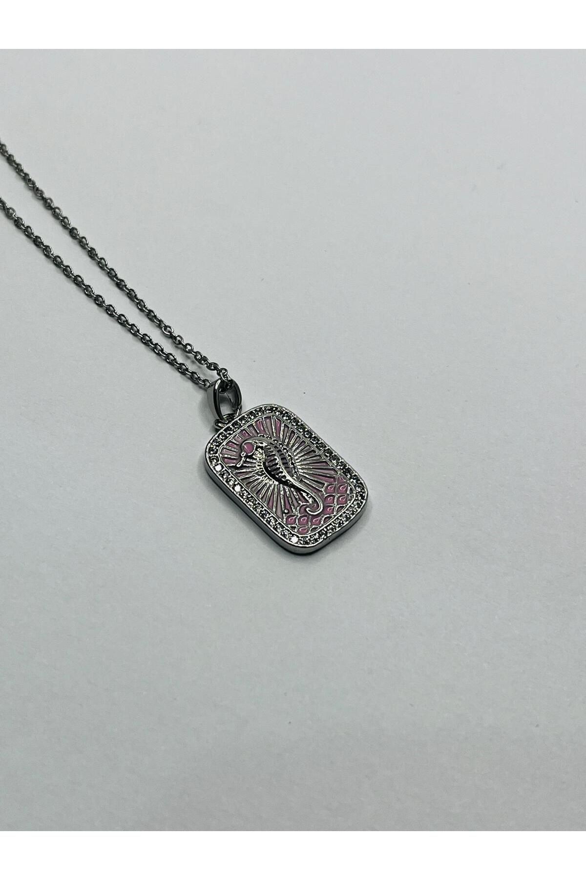 ASİN ACCESSORİES Deniz Atı Kolye - Çelik Kolye