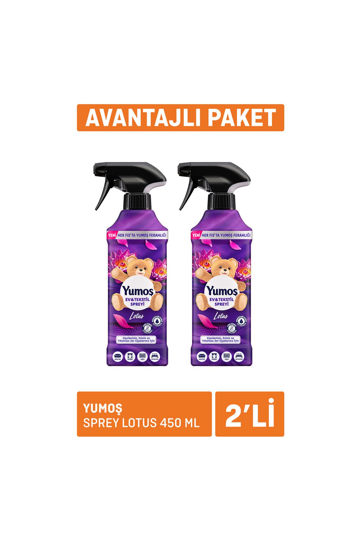 Yumoş Yumoş Sprey Lotus 2 x 450 Ml