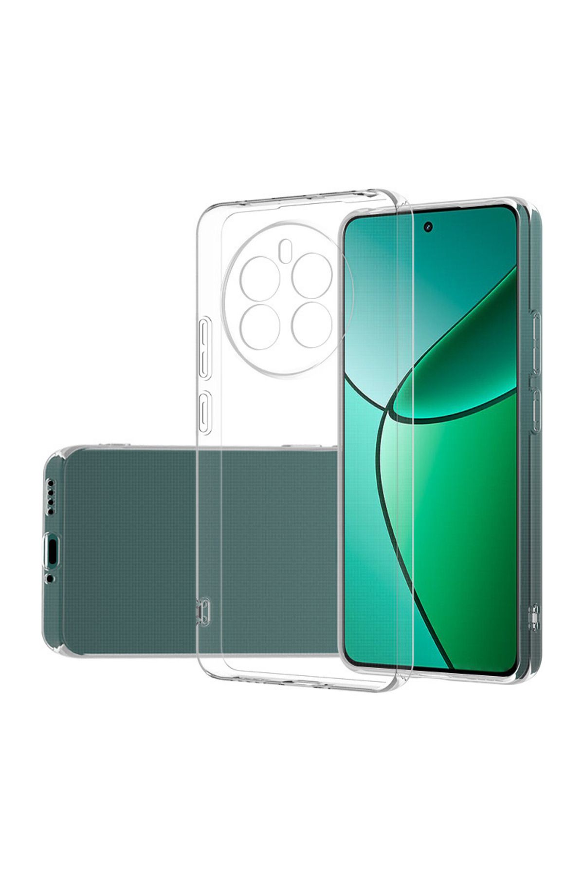 prolysus Realme 12 4G Kılıf Kamera Korumalı Şeffaf Yumuşak Silikon Kılıf
