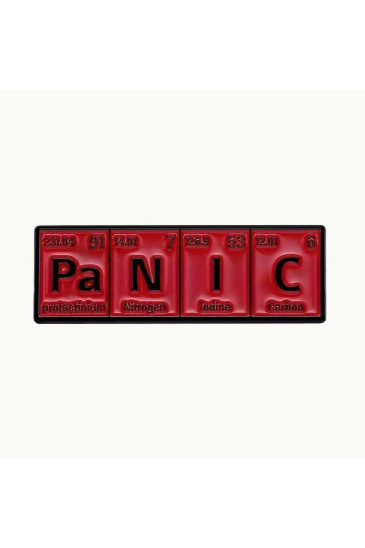 MAURA LIYUZA Mizahi Periyodik Tablo Detaylı Kelime Broşları - Genius / Panic / Punk / Power Seçenekleri İle