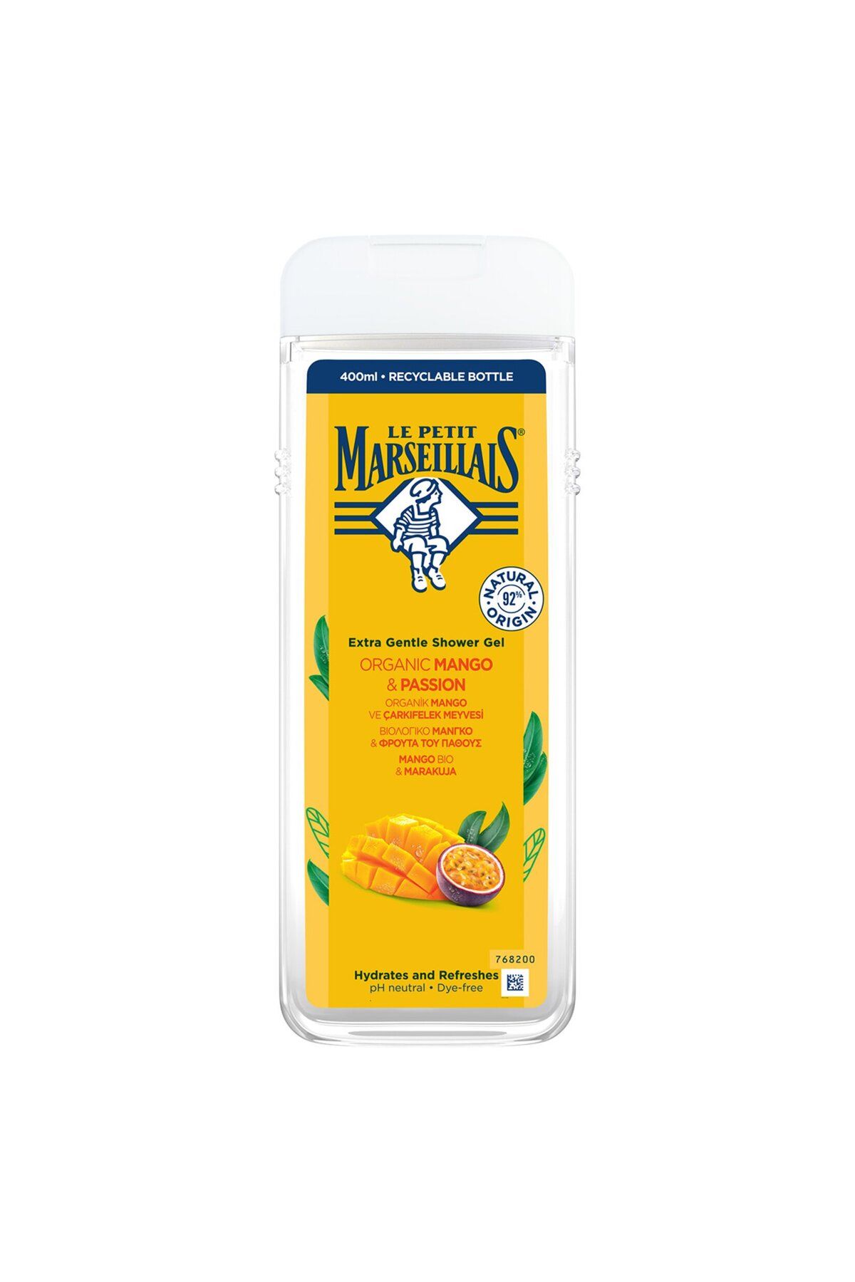 MATMEL Le Petit Marseillais Organik Mango & Çarkıfelek Meyveli Duş Jeli 400Ml