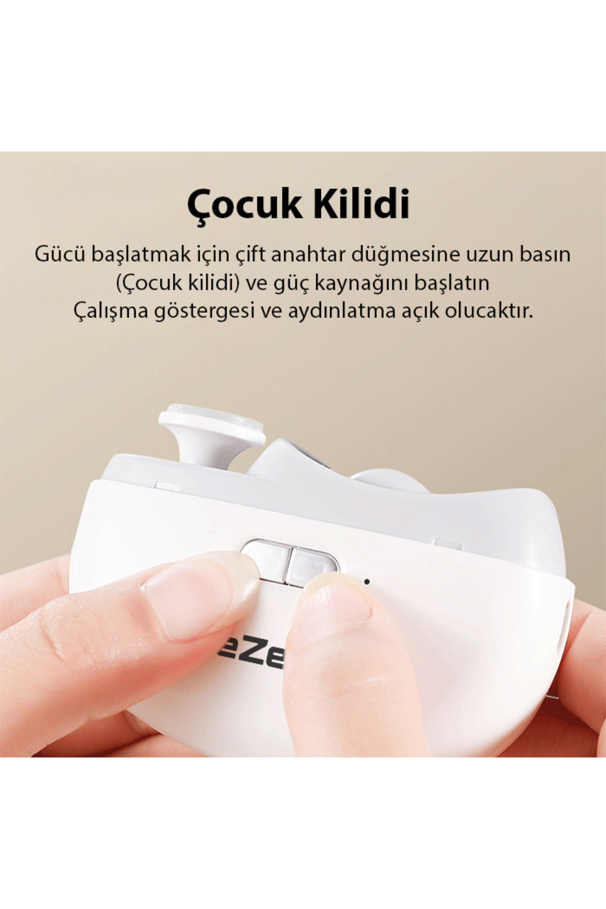 Elektrikli Tırnak Makası Ve Törpüsü otomatik tırnak makası BEYAZ — 37406-EZERE-CH705BYZ — تصویر 6 از 9