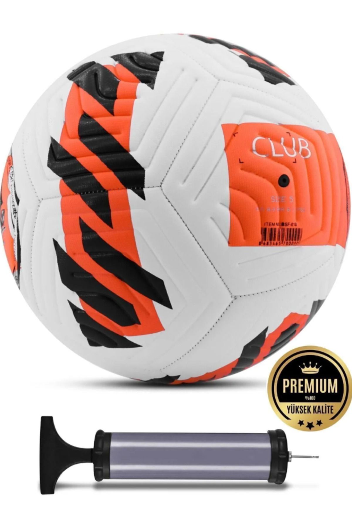 ByKurt Halı Saha Futbol Topu Neon Kırmızı Dayanıklı TPU Kaplama Pompa Hediyeli No:5